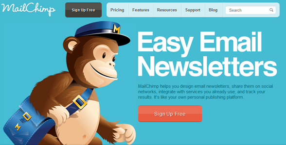 mailchimp home page
