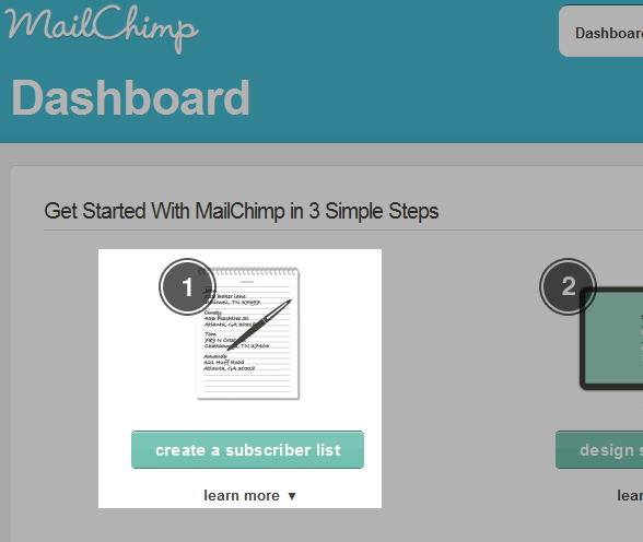 mailchimp dashboard