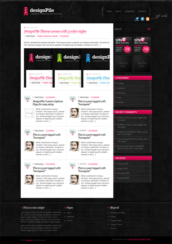 wp designpile theme