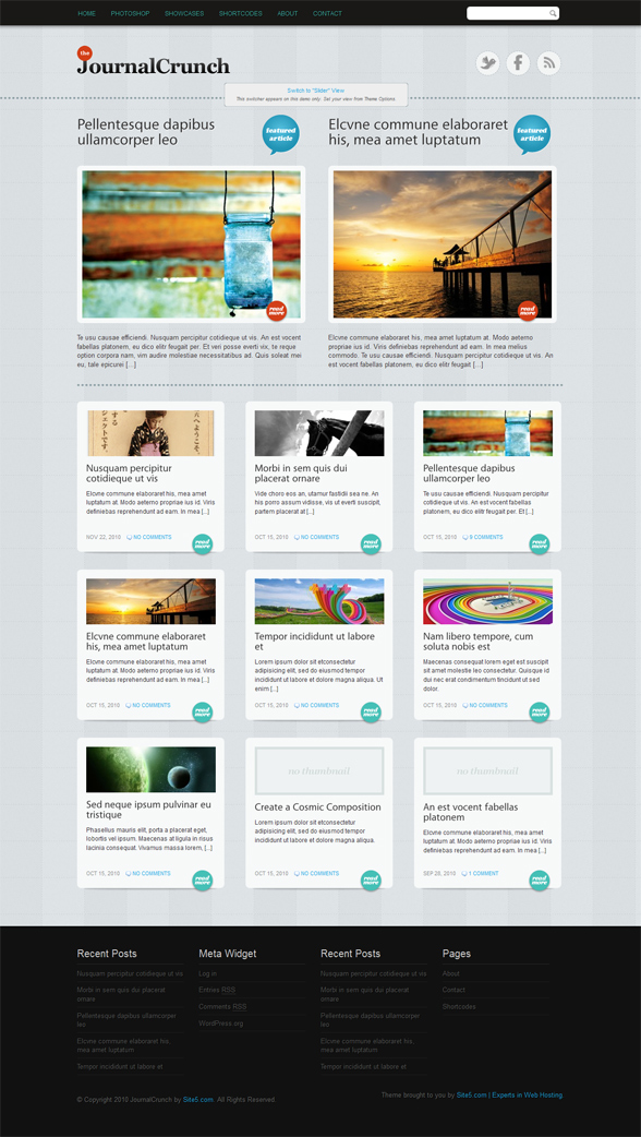 wp journal crunch theme