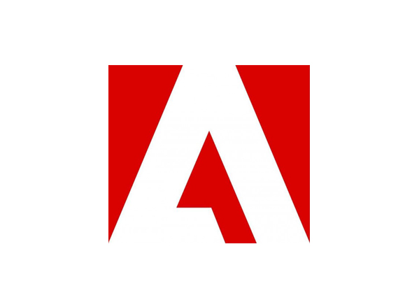 Red famous logos Adobe