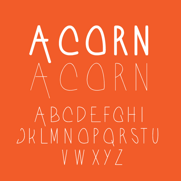 Cool Sleek Free Font Acorn