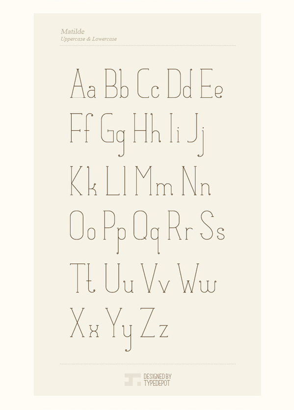 Cool Sleek Free Font Matilde