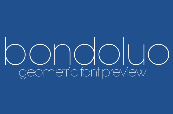 Cool Sleek Free Font Bondoluo Peek
