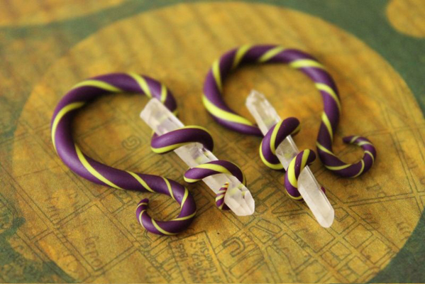 Purple Ear Plugs Close Custom Jewellery