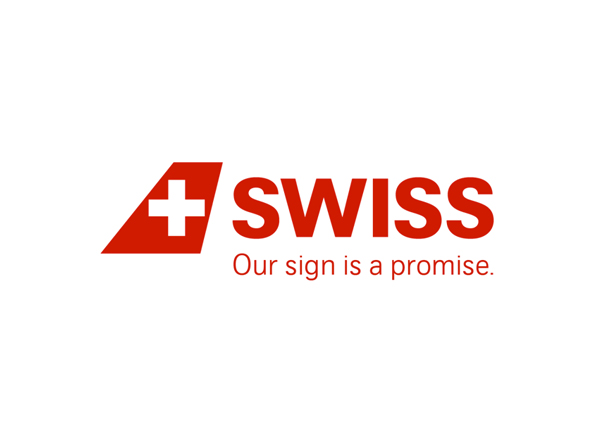 Red famous logos Swiss Sirlines
