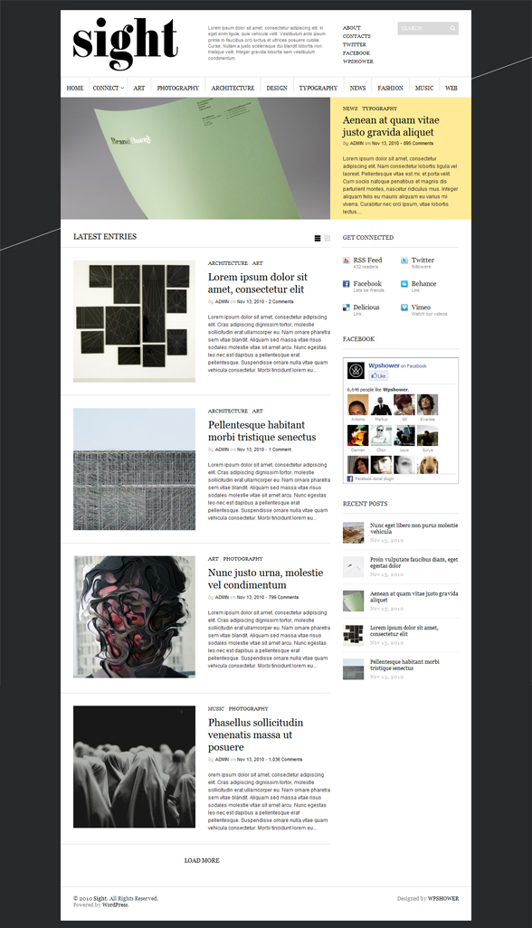 Wordpress Minimal Sight Theme