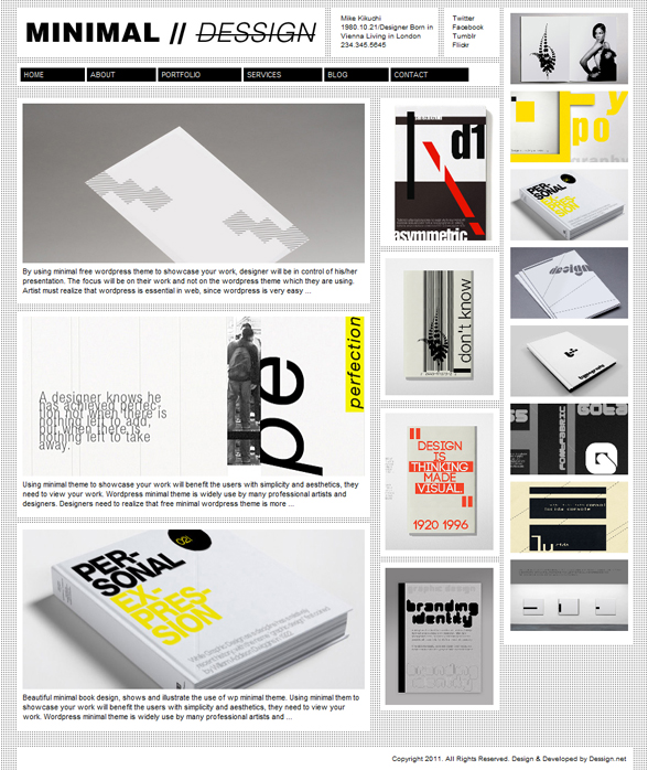 WP Minimal Dessign Theme