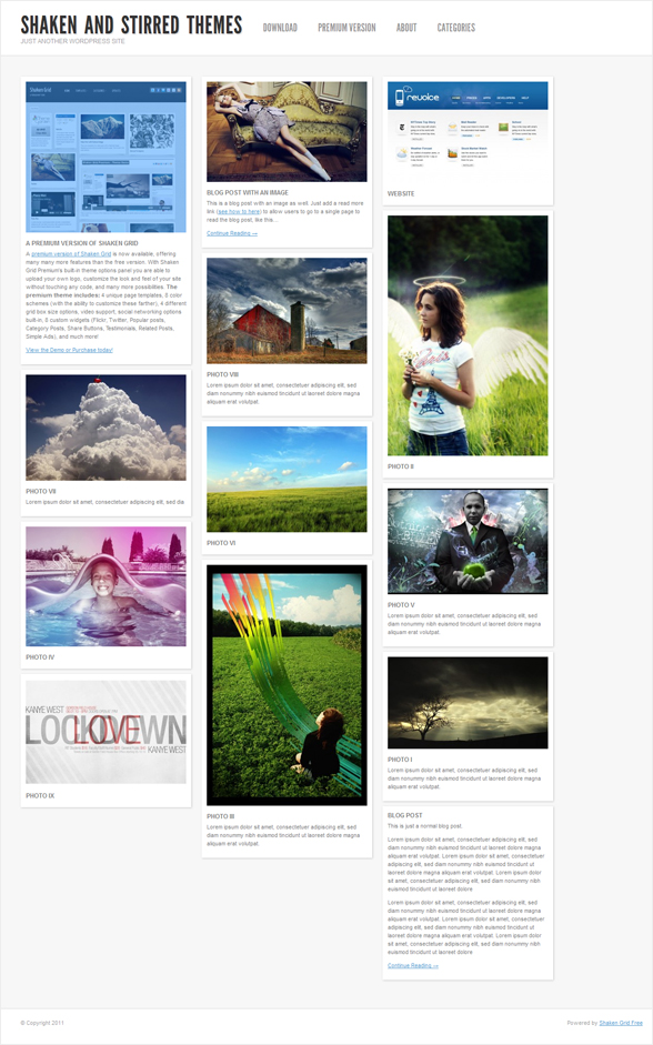 WP Minimal Shaken and Stirred Themes