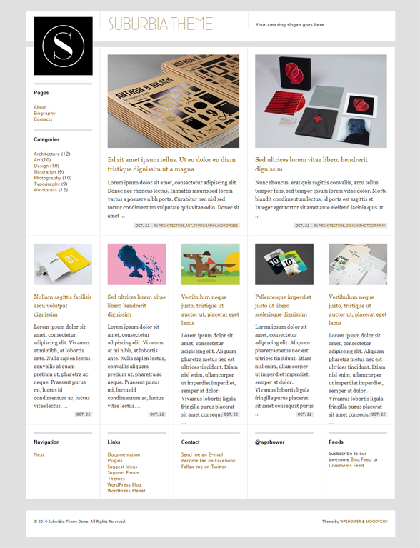 WP minimal Suburbia Theme