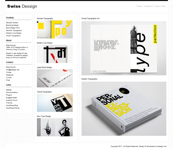 WP Minimal Swiss Dessign Theme