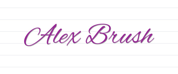 calligraphy fonts - Alex Brush free font