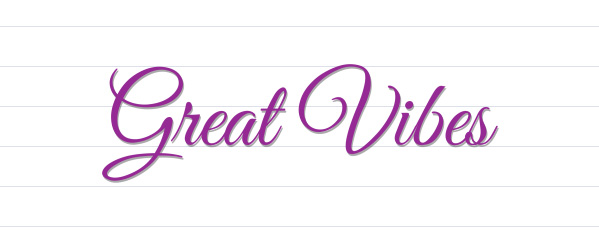 calligraphy fonts - Great Vibes free font