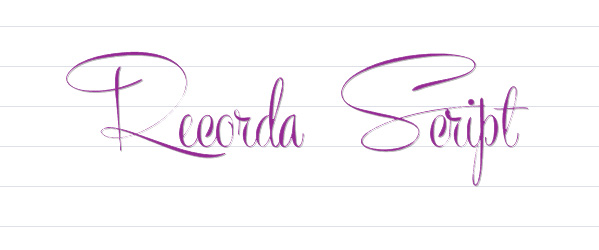 calligraphy fonts - Recorda Script free font
