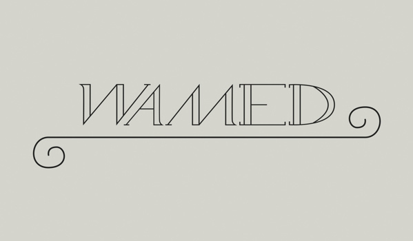 stylish font wamed