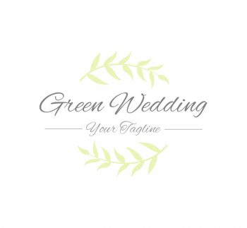 Green Wedding Logo & Business Card Template