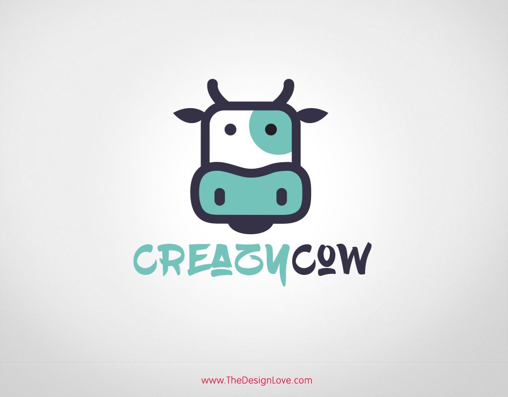 Free Vector Cow Logo for Dairy Farming Business