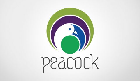 peacock logo template