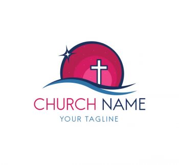 Church Cross Logo with Bcard Template