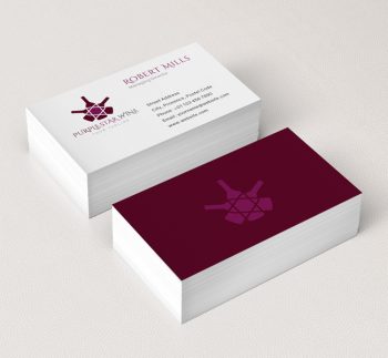 053-Purple-Star-Wine-Logo-&-Business-Card-Template