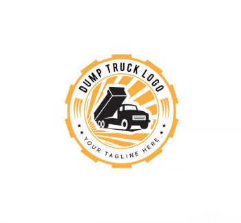 Dump Truck Logo & Business Card Template