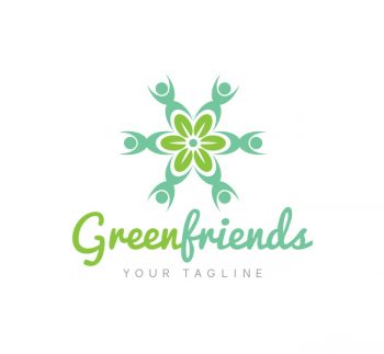 Green Friends Logo & Business Card Template