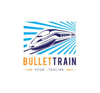 Bullet Train Logo & Business Card Template