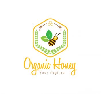 Organic Honey Logo & Business Card Template