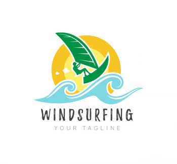 Windsurfing Logo & Business Card Template