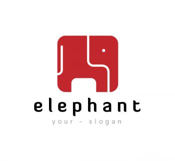 Minimal Elephant Logo & Business Card Template
