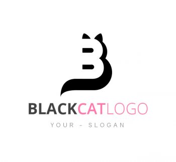 Black Cat Logo Business Card Template