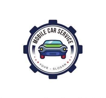 Mobile Car Service Logo & Business Card Template