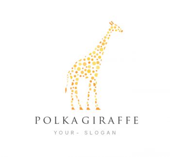 Polka Giraffe Logo & Business Card Template