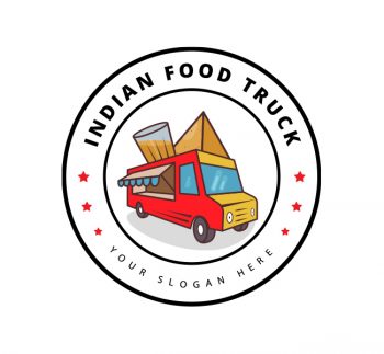 Indian Food Truck Logo & Business Card Template