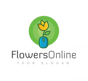 Flowers Online Logo & Business Card Template