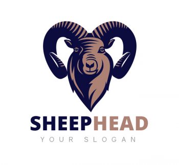 Sheep Head Logo & Business Card Template