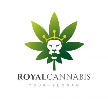Royal Cannabis Logo & Business Card Template