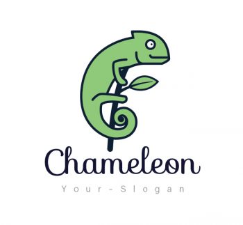 Simple Chameleon Logo & Business Card Template