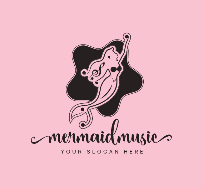 Musical-Mermaid-Stock-Logo