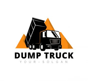 Heavy Dump Truck Logo & Business Card Template