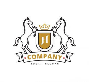 Horse Shield Logo & Business Card Template