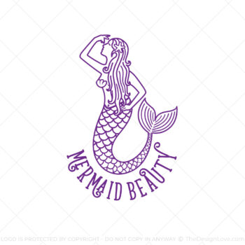 Simple Mermaid Logo & Business Card
