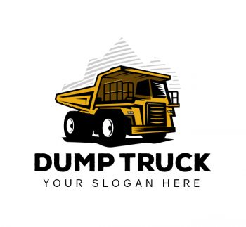 Illustrative Dump Truck Logo & Business Card