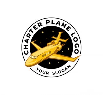 Charter Plane Logo & Business Card Template