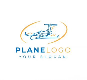Simple Plane Travel Logo & Business Card