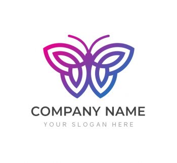 Simple Butterfly Logo & Business Card