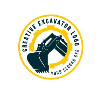 Heavy Excavator Logo & Business Card Template
