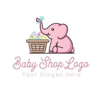 Baby Elephant Logo & Business Card Template