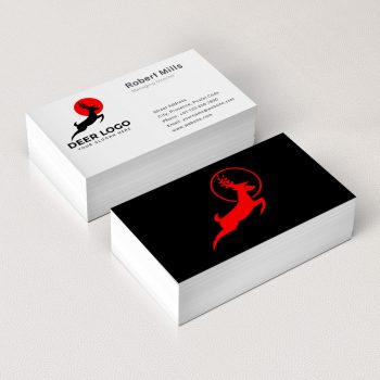 636-Silhouette-Deer-Business-Card-Mockup
