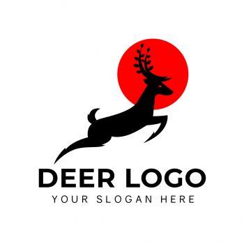 Silhouette Deer Logo & Business Card Template